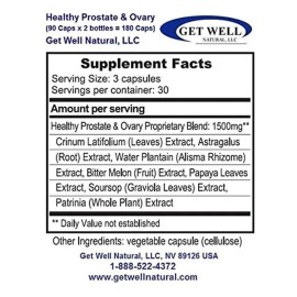 Get Well Natural Próstata Y Ovario Saludables 180 Cápsulas
