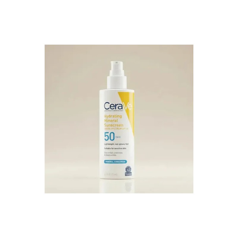 Cerave Hydrating Mineral Sunscreen Spf 50 Face 75ml