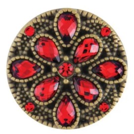 The Good Bead Ginger Snaps Ginger Snaps Jewelry SALE! “Lovely Antique Brass Red” Snap #08-46