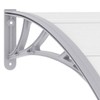 vidaXL Door Canopy with Brackets and Sheets in Grey/Clear