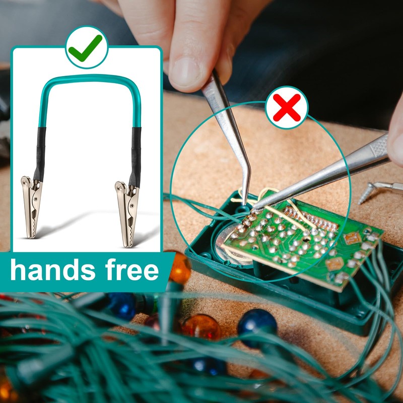 Tandefio 4 Pcs No Hands Wire Holder for Soldering Green