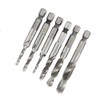 1/8-3/8" BSW Thread HSS Combination Drill Tap Bit Set with