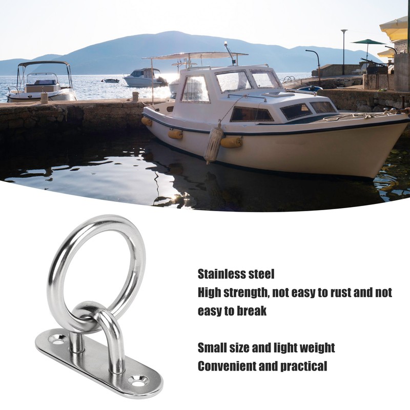 2pcs Stainless Steel Pad Eye Plate High Strength Highly Polished