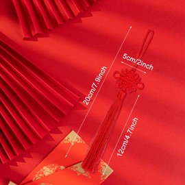 SINGOMON 24PCS Small Red Chinese Knots Handmade Chinese Knotting Cord Red Tassels The Fortune Tassel Red Chinese Ornaments for 2024 Chinese New Year Decorations, Spring Festival Decorations