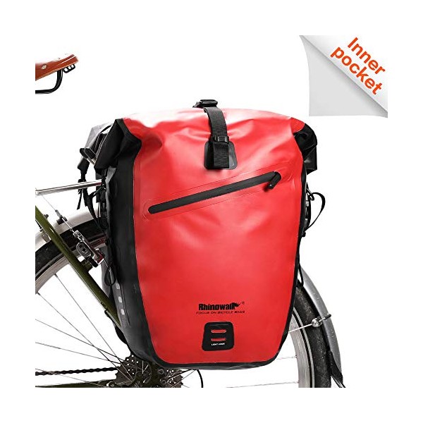 Rhinowalk Bike Bag Waterproof Bike Pannier Bag 27L,(for Bicycle Cargo Rack Saddle Bag Shoulder Bag Laptop Pannier Rack Bicycle Bag Professional Cycling Accessories)