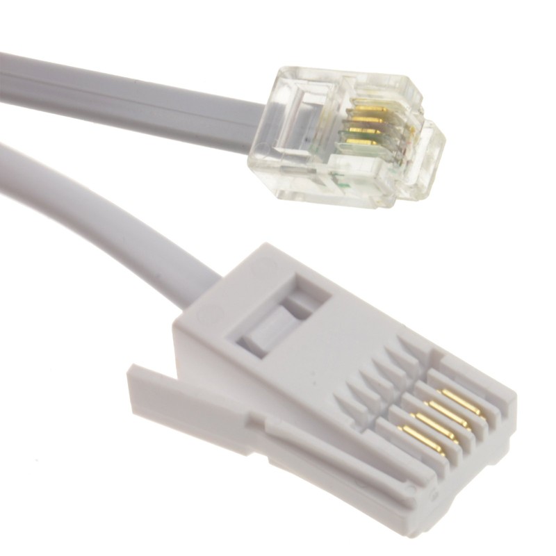 kenable 4 Wire BT Plug to RJ11 Crossover Telephone Cable