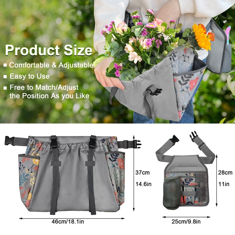 Gardening Apron Garden Tool Belt Set - Garden Apron W/Pockets