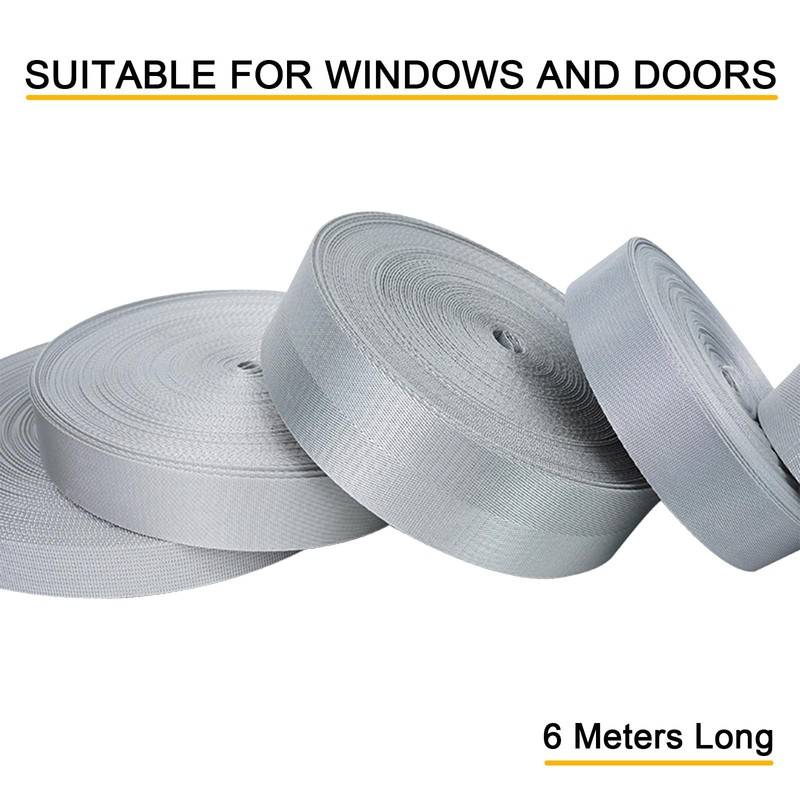 NICEIN Grey Roller Shutter Strap Set, Accessories for Roller Shutters,