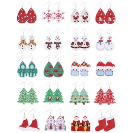 Christmas Earrings for Women Christmas Tree Dangle Earrings Snowflake Santa Candy Cane Snowman Penguin Earrings Holiday Winter Earrings Christmas Stocking Stuffers Gifts