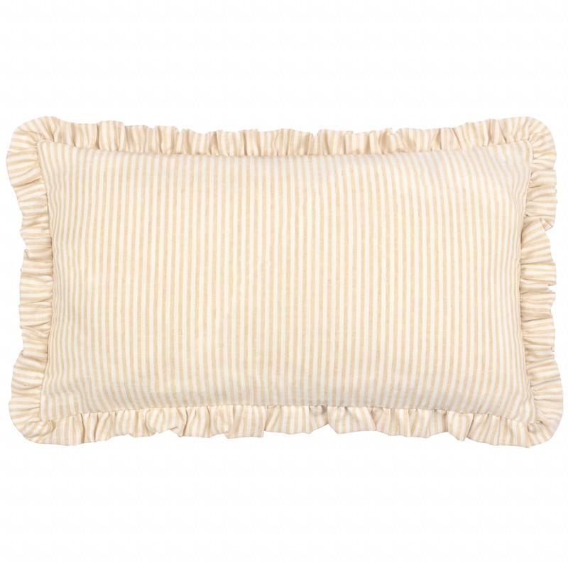 furn. Les Fleurs Embroidered Ruffle Cushion Cover - Daises -