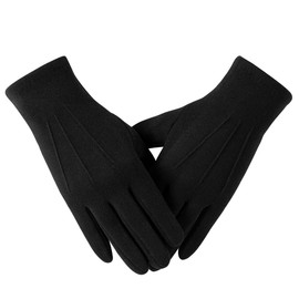 alqqas Winter Womens Cashmere Gloves With Finger Touchscreen Texting Wool Lined Outdoors Windproof Warm Gloves