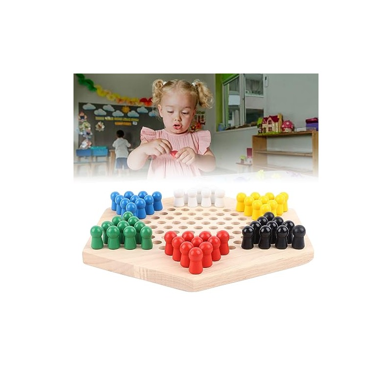 Juego de Damas, Tablero Hexagonal de para nios (Exclusivo de