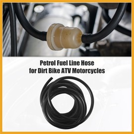 Partuto 0.31''x236'' 8mm x 6m Tubing Carburetor Fuel Vent Line Universal Gas Line Petrol Hose Tube for ATV Dirt Bike Go Kart Moped Pocket Bike Black Replacement