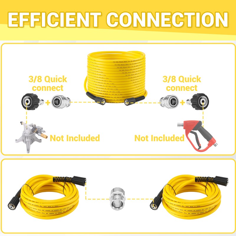 Tool Daily Pressure Washer Hose 100 FT X 1/4", Power