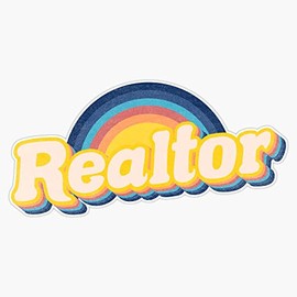 Realtor retro vibe Bumper Sticker Vinyl Decal 5 inches