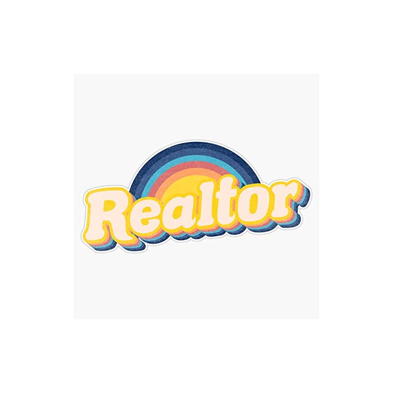 Realtor retro vibe Bumper Sticker Vinyl Decal 5 inches