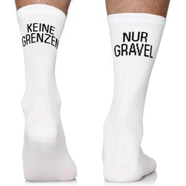 TODO Men's and Women's Cycling Socks Breathable Road Bike Socks Men's Cycling Socks with Motif Also Running Socks, With gravel, 35 - 38