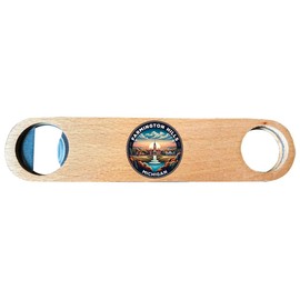 Farmington Hills Michigan Souvenir Destination Wooden Bottle Opener 2-Pack