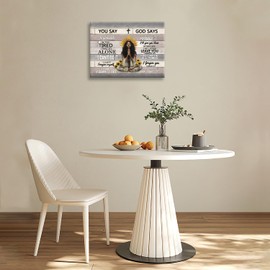 African American Wall Art, Black Woman Pictures Wall Decor, Black Girl Canvas Prints, God Says You Are Christian Painting, Inspirational Bible Verse Wall Artwork for Living room Bedroom16"x 12"