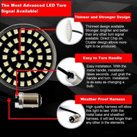 Eagle Lights 2” Harley LED Red Strobing Brakes w/ Clear Lenses Street Glide Iron