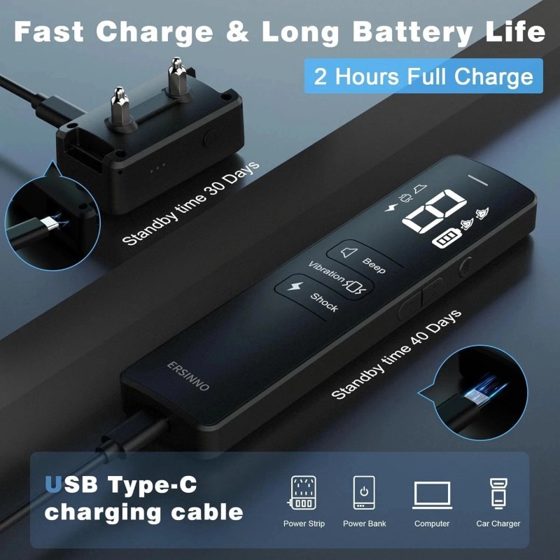 ERSINNO Dog Shock Collar 2 Dogs - with 3 Training