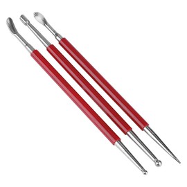 3PCS Lederpresse Reiben Werkzeug Leathercraft Modellierung Werkzeuge Handmade Löffel Lederhandwerk Werkzeug-Set