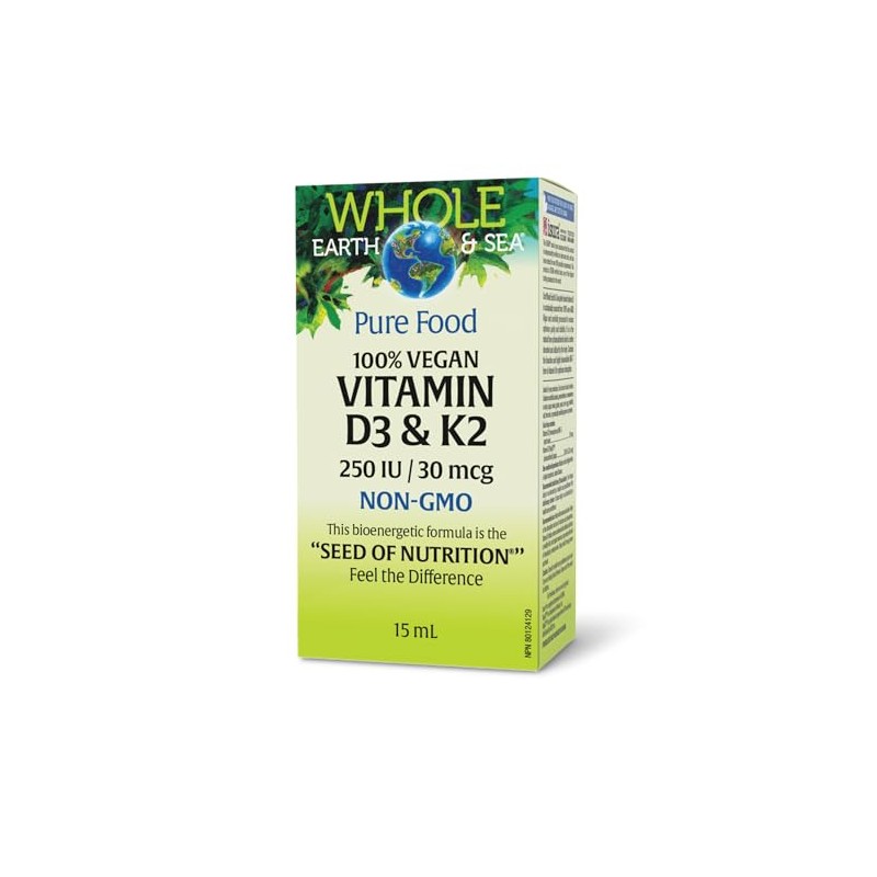 Whole Earth & Sea® 100% Vegan Vitamin D3 & K2