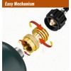 CALPOSE 1lb Propane Tank Adapter, Solid Brass 20lb to 1lb