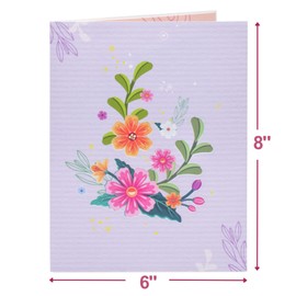 Paper Love Frndly 3D Pop Up Mothers Day Card, Happy Mothers Day, For Mom, Wife - 100% Recycled and Eco-Friendly, 8" X 6" Cover - With Note Tag