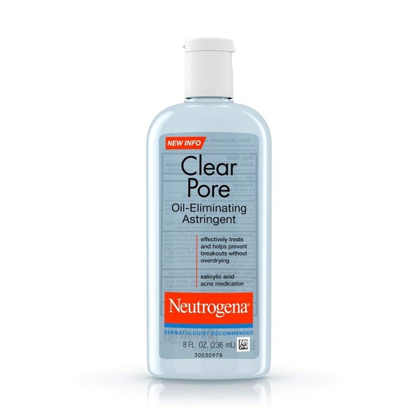 Neutrogena Clear Pore Oil-Eliminating Astringent 8 oz (Pack of 4)