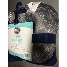 Bon Voyage Memory Foam Travel Pillow w/ Throw Blanket Gift Set Neck Comfort Bon Voyage NEW