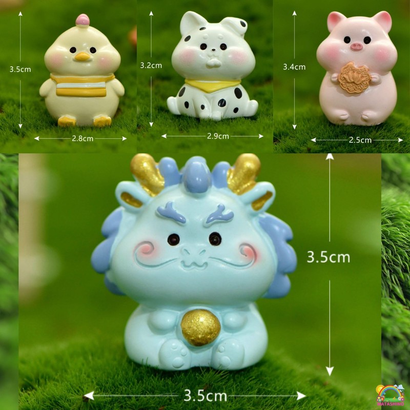 WATASHINO Animal Figurine Zodiac Miniature MIN01 Dragon Figurine (Zodiac 12-Piece