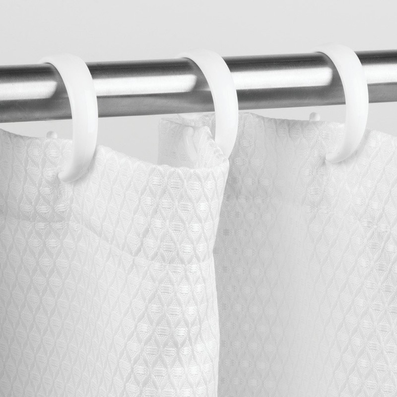 InterDesign Bathroom Shower Curtain "C" Hook - Pack of 12,