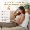 3 Packs Sofa Back Cushion Replacement, 3D Polyester Fiber Filled