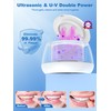 KUNPHY Ultrasonic Retainer Cleaner Machine, 48kHz Dental Cleaning Pod for