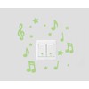 2pcs Light Switch Decals Glow in The Dark Musical Note