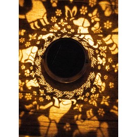 LIRAVENO Dog Solar Lights Outdoor - Cute Labrador Retriever Lover Waterproof Hanging Lanterns Decorations for Women Men Metal Butterfly LED Decorative Outside Gifts for Garden Yard Patio Pathway Decor