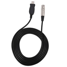 Microphone Link Adapter Cord XLR Female to USB MIC Link Black Cable Line