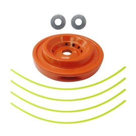 lovckza New Universal Aluminum Replacement Trimmer Head Brush Cutter Weedeater with 4 Lines for Craftsman - Orange