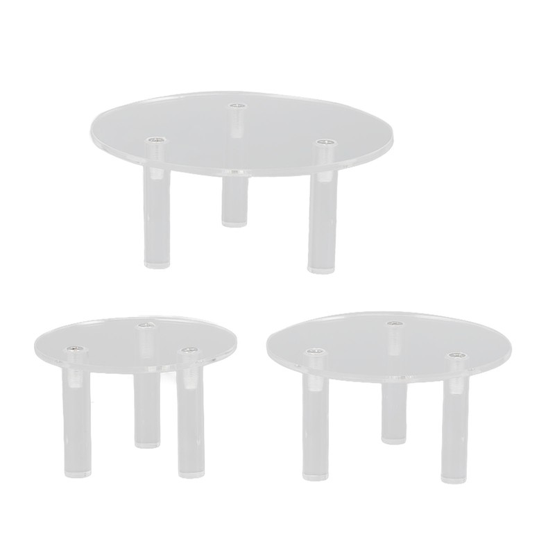 3 PCS Round Acrylic Display Stand Set Easy To Install