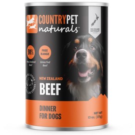 CountryPet Naturals Premium Beef Dog Food, 13oz Cans - Grain-Free, High-Protein, Humanely Raised, Antibiotic- & Hormone-Free, Complete & Balanced Nutrition for All Life Stages (1 Tray of 9 Cans)
