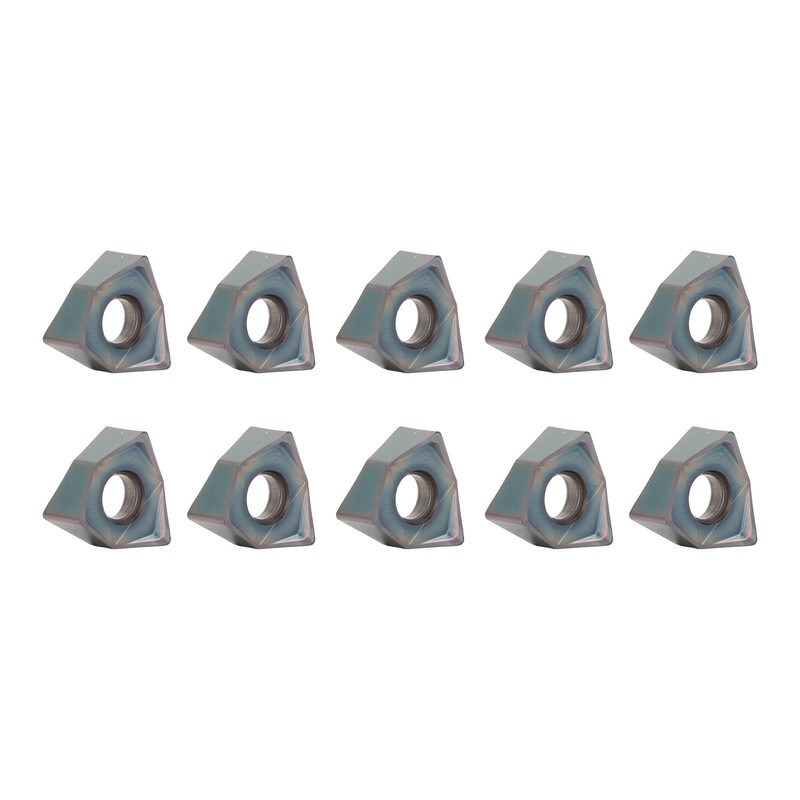 10Pcs Milling Inserts Heat Resistant Tin Plated CNC Cemented Carbide