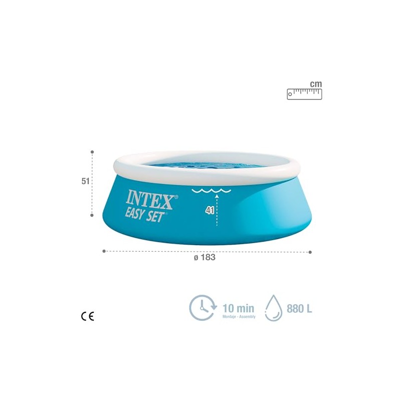 Intex - Piscina Fácil De Instalar De 6 Pies X