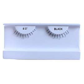 10 Pairs 100% Human Hair False Eyelashes Natural Black #27