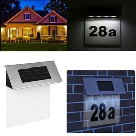 VIFERR House Numbers Plaques with Solar Light Door Number Plaques House Signs with Light Name Plaques for Outside Gate Park