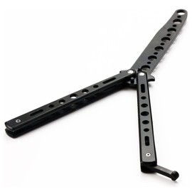 Tairantop Butterfly Comb, Butterfly Trainer Tool,Trainer Practice Tool ,Butterfly Trainer for Beginners Practicing Flipping Tricks, 100% Safe and Durable, Metal Folding Toy Butterfly Comb,Black(Federal)