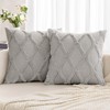 MIULEE Light Grey Decorative Throw Pillow Covers 18x18 Inch Set