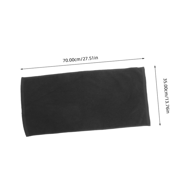 BIUDECO 2pcs Pure Cotton Black Hair Towel Quick Dry Soft