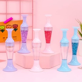 1Pc 5D Diamond Painting Pen, Flower Pot Shaped Comfort Grip Standable Ergonomic Point Drill Pen for Diamond Painting and Nail Art，Tools and Accessories Diamond Painting Kits and Accessories（Pink）