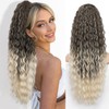 Isaic 26Inch Drawstring Ponytail Extensions for Women, Synthetic Long Curly